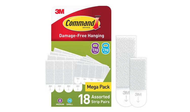 Command Small & Medium Picture Hanging Strips - Pack of 18