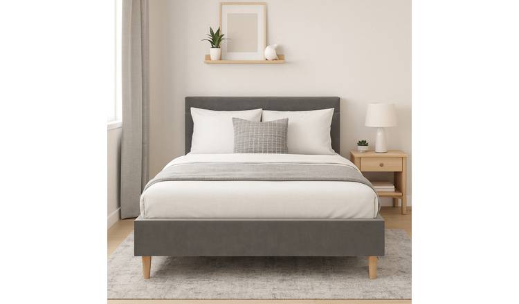 Millbrook Miller Superking Fabric Bed Frame -Grey