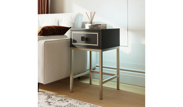 Frank Olsen Mia 1 Drawer Lamp Table - Black