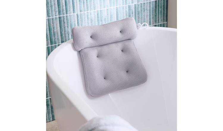 Argos Home Bath Pillow - Grey