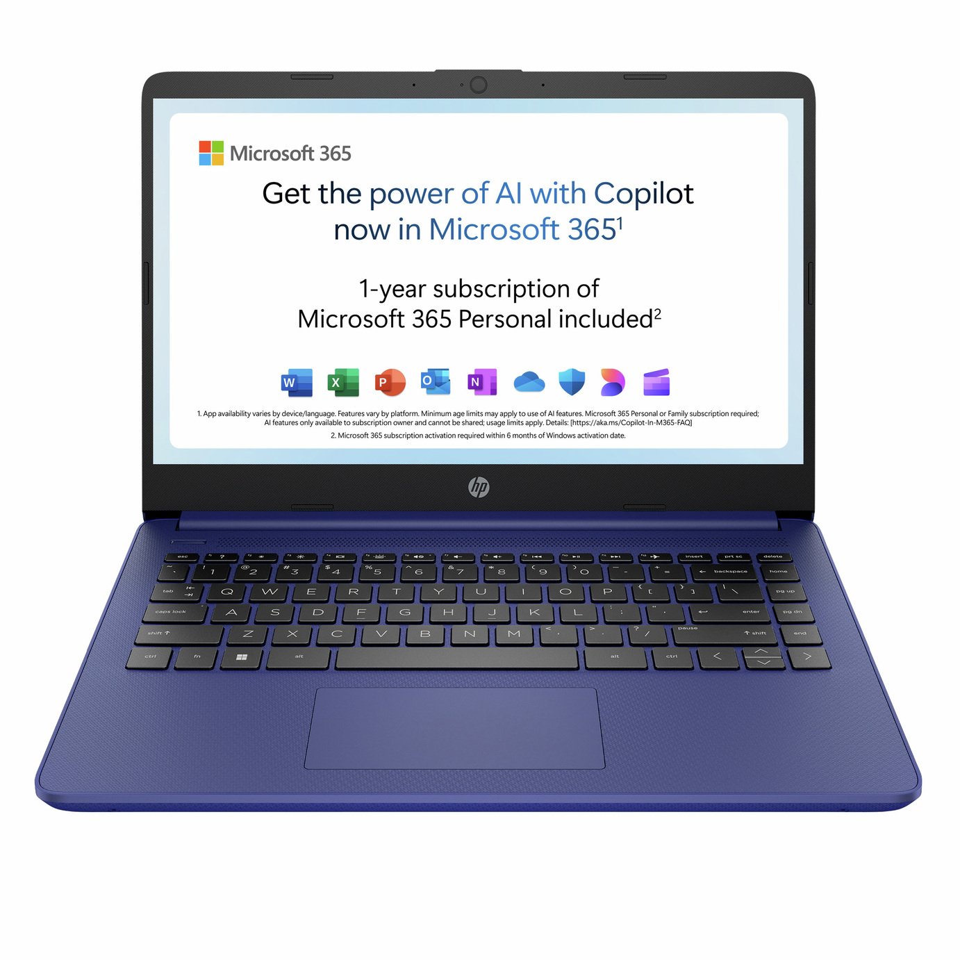 HP 14-dq6001na 14 Inch Intel N150 4GB 128GB Laptop - Blue