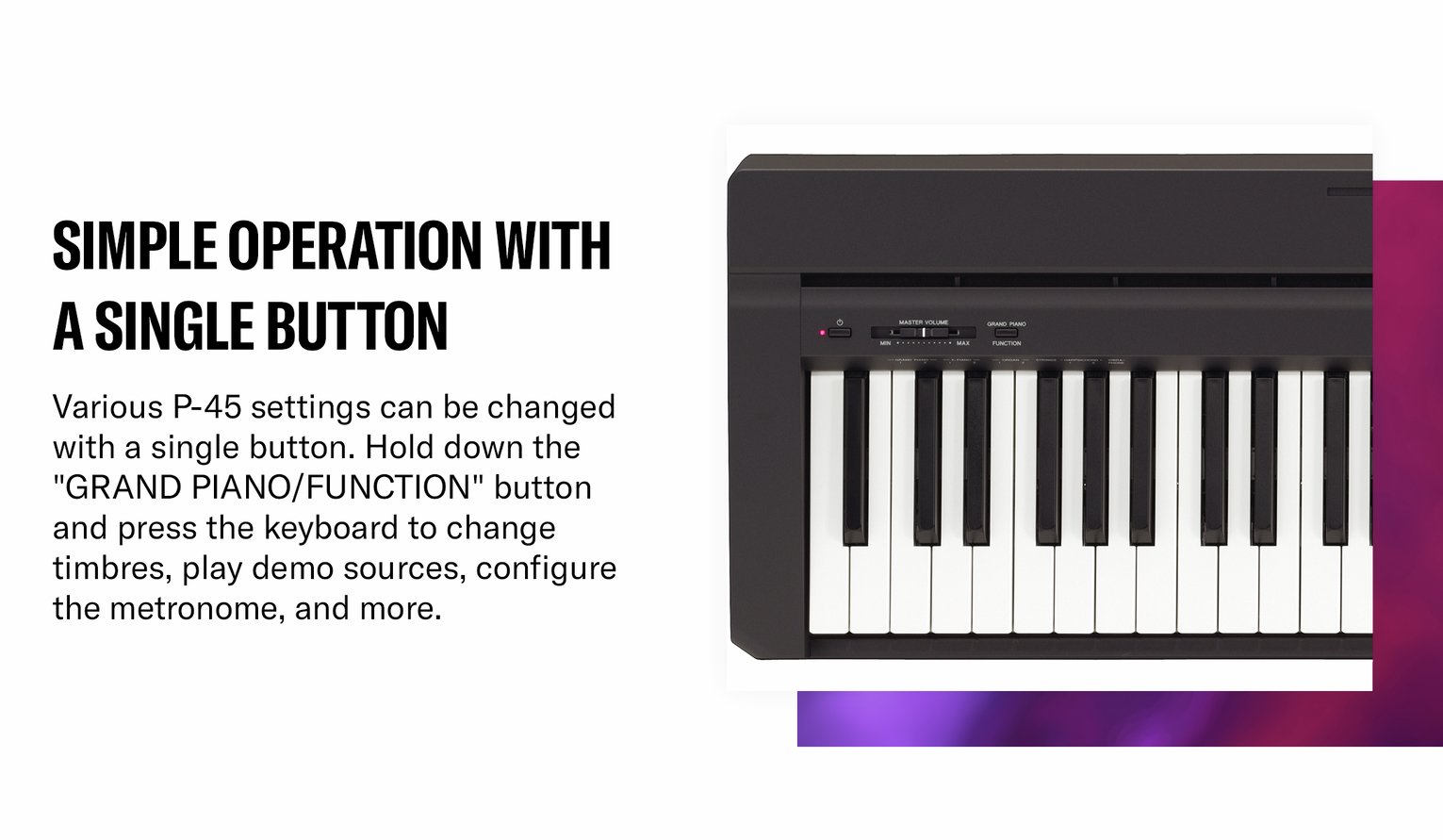 Buy Yamaha P-45B Full Note 88 Keys Digital Piano | Keyboards | Argos