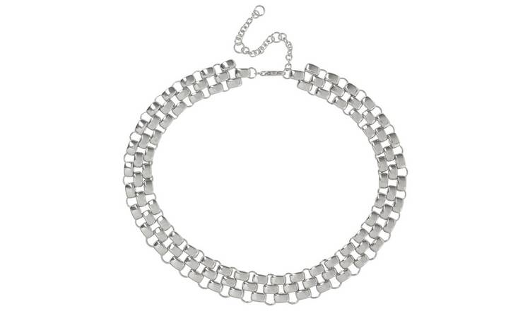 Liars & Lovers Silver Tone Watch Strap Chain Necklace 