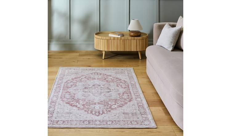 Habitat Vintage Effect Red Flatweave Runner - 150x80cm