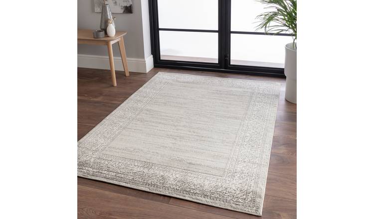 Argos Home Vintage Border Cream Cut Pile Rug - 230x160cm