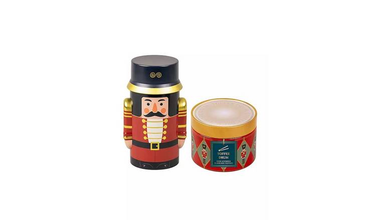 Christmas Market Soldier Biscuit Tin and Toffee-filled Tin
