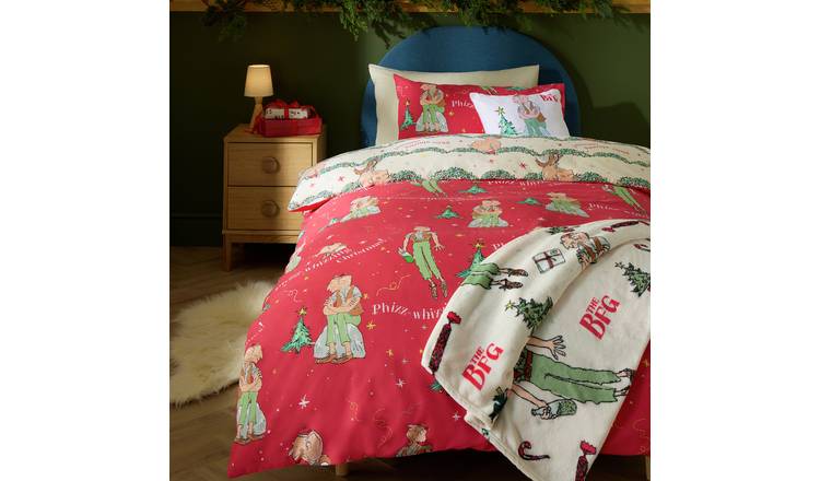 The BFG Christmas Red & White Kids Bedding Set - Single