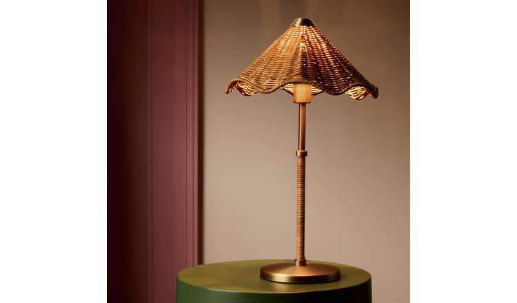 Habitat Norah Rattan Table Lamp - Natural