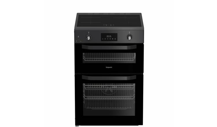 Hotpoint HDE6IDC2SA 60cm Double Oven Electric Cooker - Black