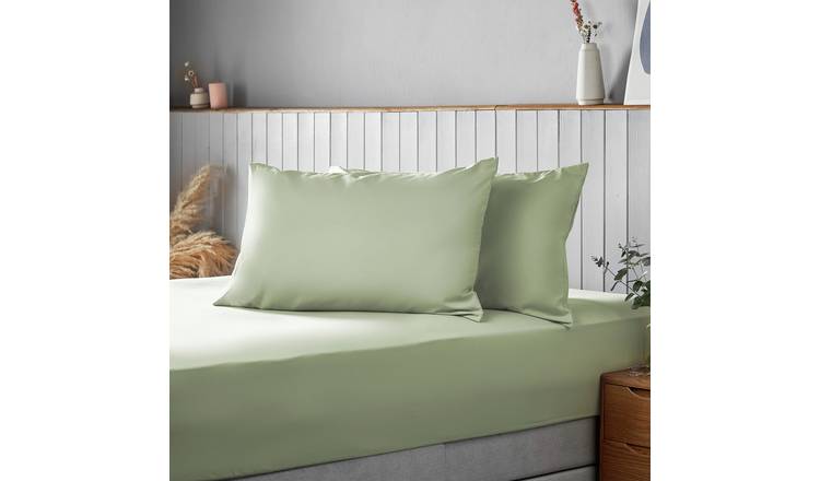 Silentnight Supersoft Plain Standard Pillowcase Pair - Green