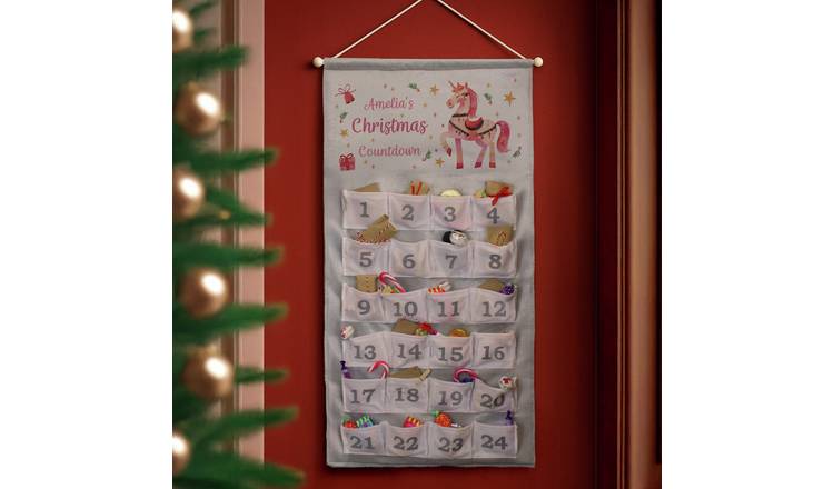 Personalised Message Unicorn Advent Calendar