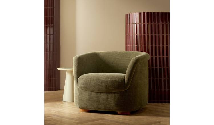 Habitat Nora Fabric Chair - Green