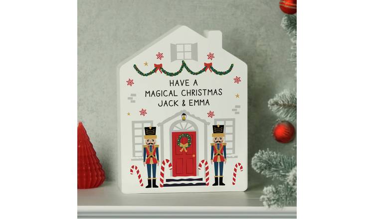 Personalised Message Nutcracker House Ornament