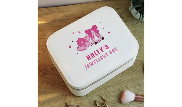Personalised Message Cowgirl Travel Jewellery Box