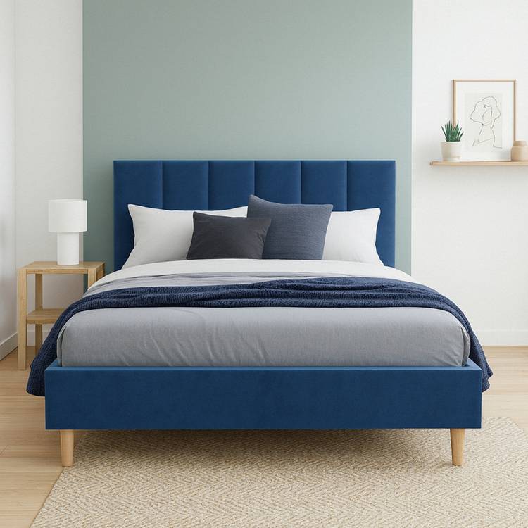 Millbrook Beds Kingsize Wooden Bed Frame - Blue 0
