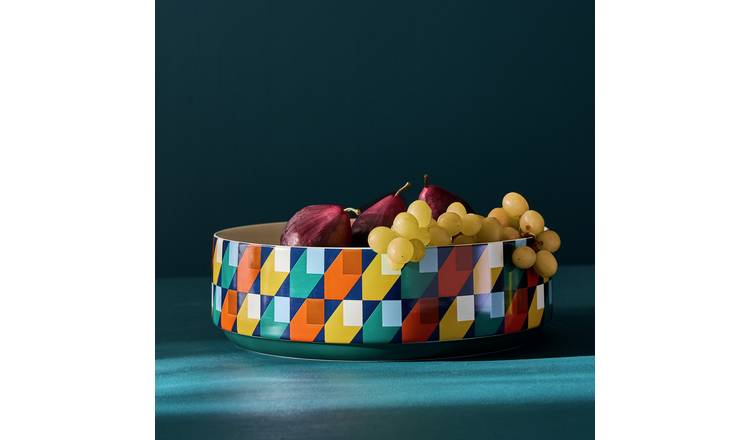 Habitat Geo Cube Stoneware Serving Bowl