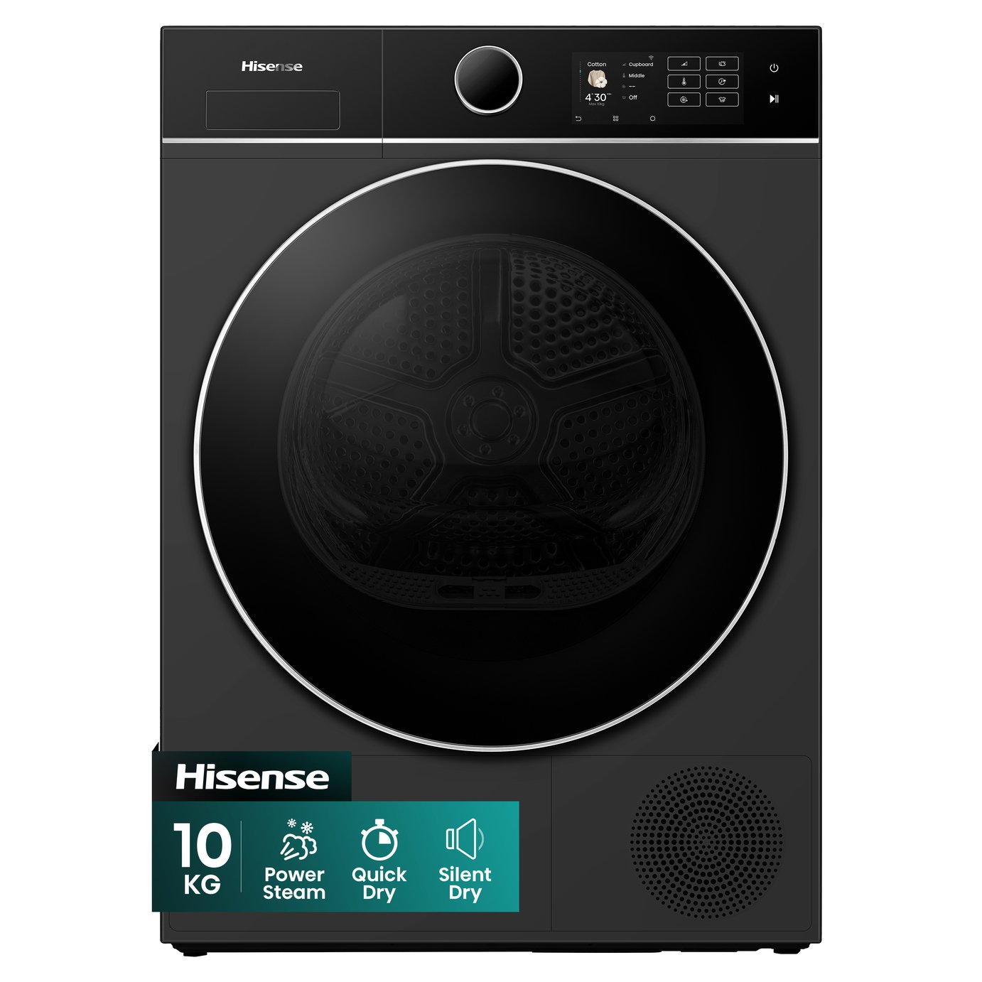 Hisense DH5I104BBAB 10KG Heat Pump Tumble Dryer - Black