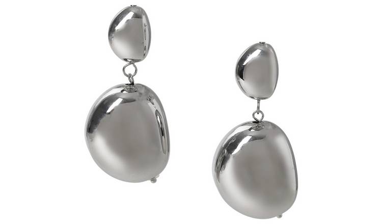 Liars & Lovers Silver Pebble Drop Earrings