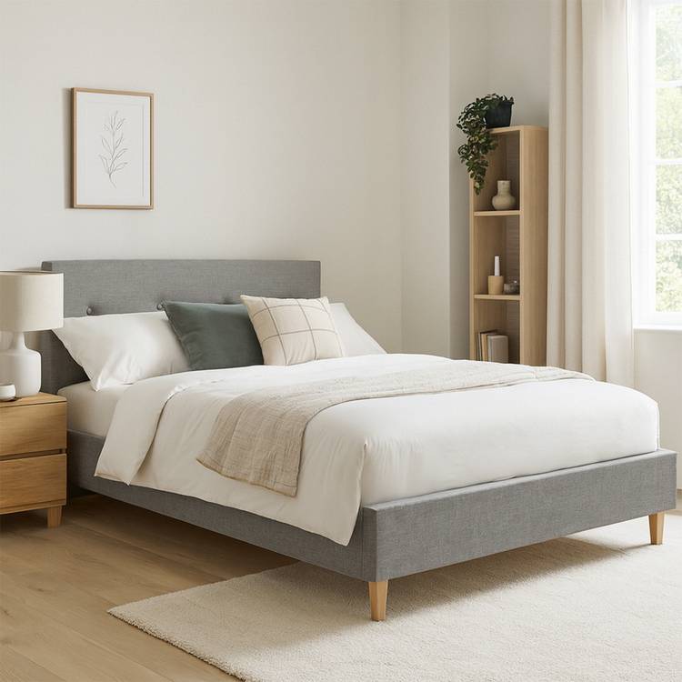 Millbrook Taylor Double Fabric Bed Frame - Grey 0