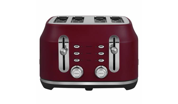 Rangemaster RMCL4S201BU Classic 4 Slice Toaster - Burgundy