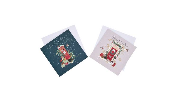 Argos Home Pack of 10 Door and Postbox Christmas Cards