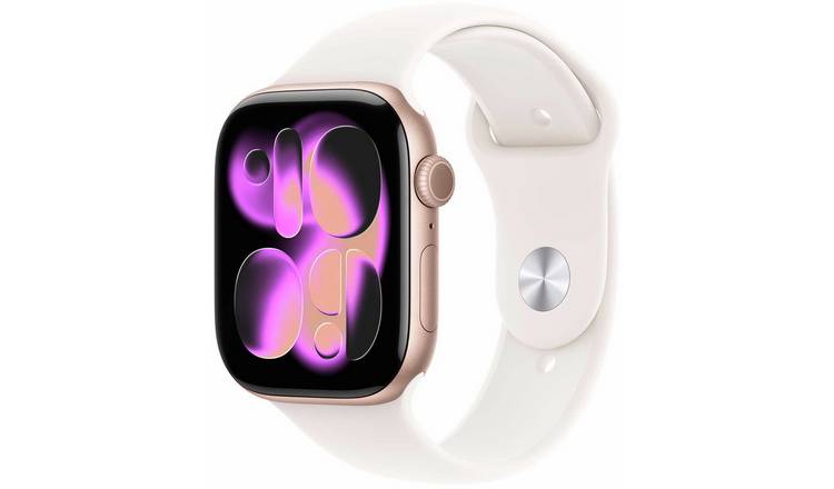 Apple Watch Series 11 GPS 46mm Light Blush Sport Band - S/M