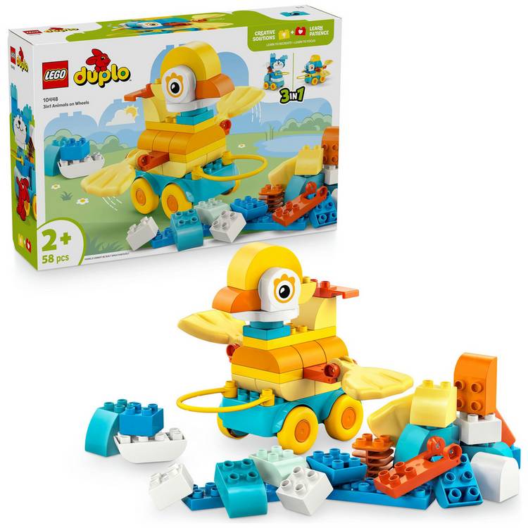 LEGO DUPLO 3in1 Animals on Wheels Building Toy Playset 10448 0