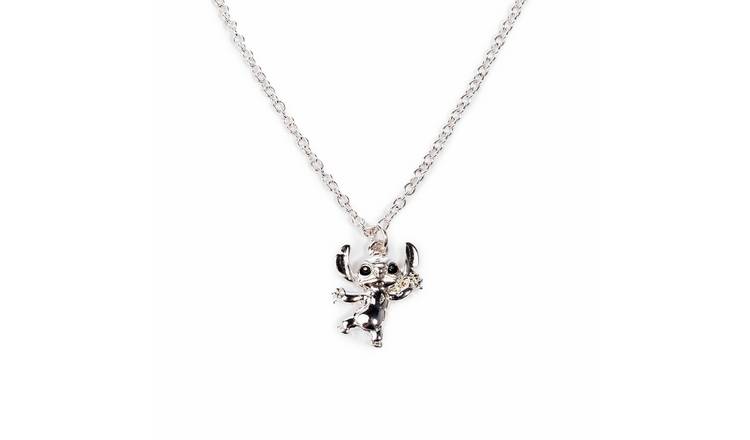 Custard London Disney Stitch Pendant and Flower Earring Set