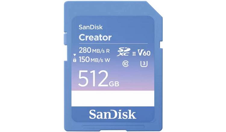 SanDisk Creator 280MBs SD UHS-II Memory Card - 512GB