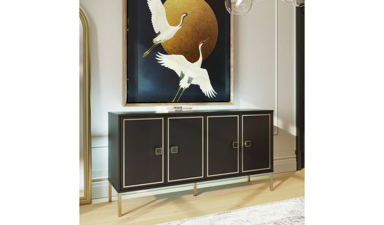Frank Olsen Mia 4 Door Sideboard - Black