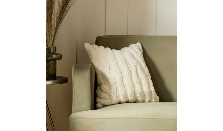 Habitat Tufted Waves Cushion - Neutral - 43x43cm