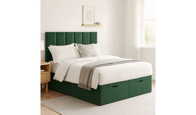 Millbrook Beds Superking Fabric End Lift Ottoman Bed - Green