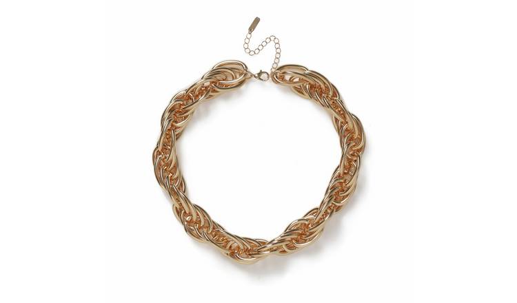 Freedom Gold Chunky Twist Chain Necklace