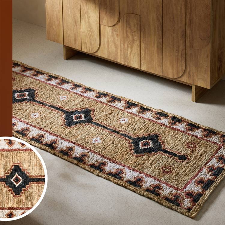 Habitat Soumak Natural Jute Flatweave Runner - 66x200cm 0