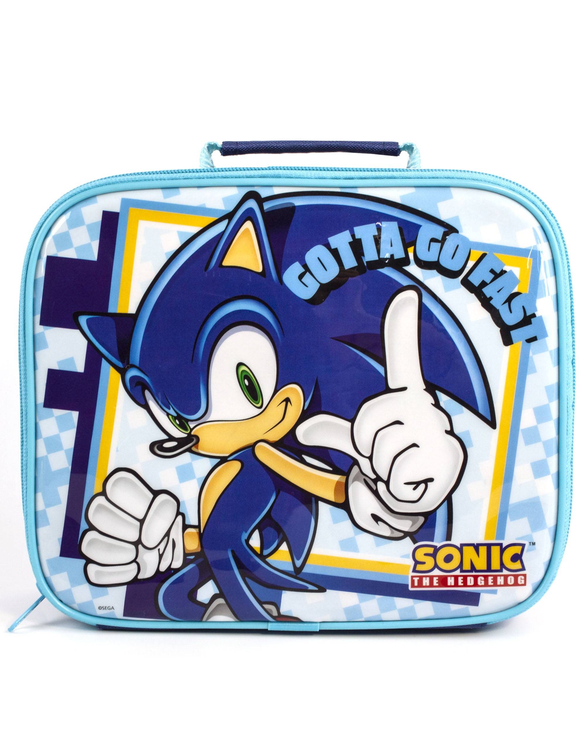 Sonic the Hedgehog Kids Girls Lunch Bag Bottle and Snack Pot - Blue - Image 2