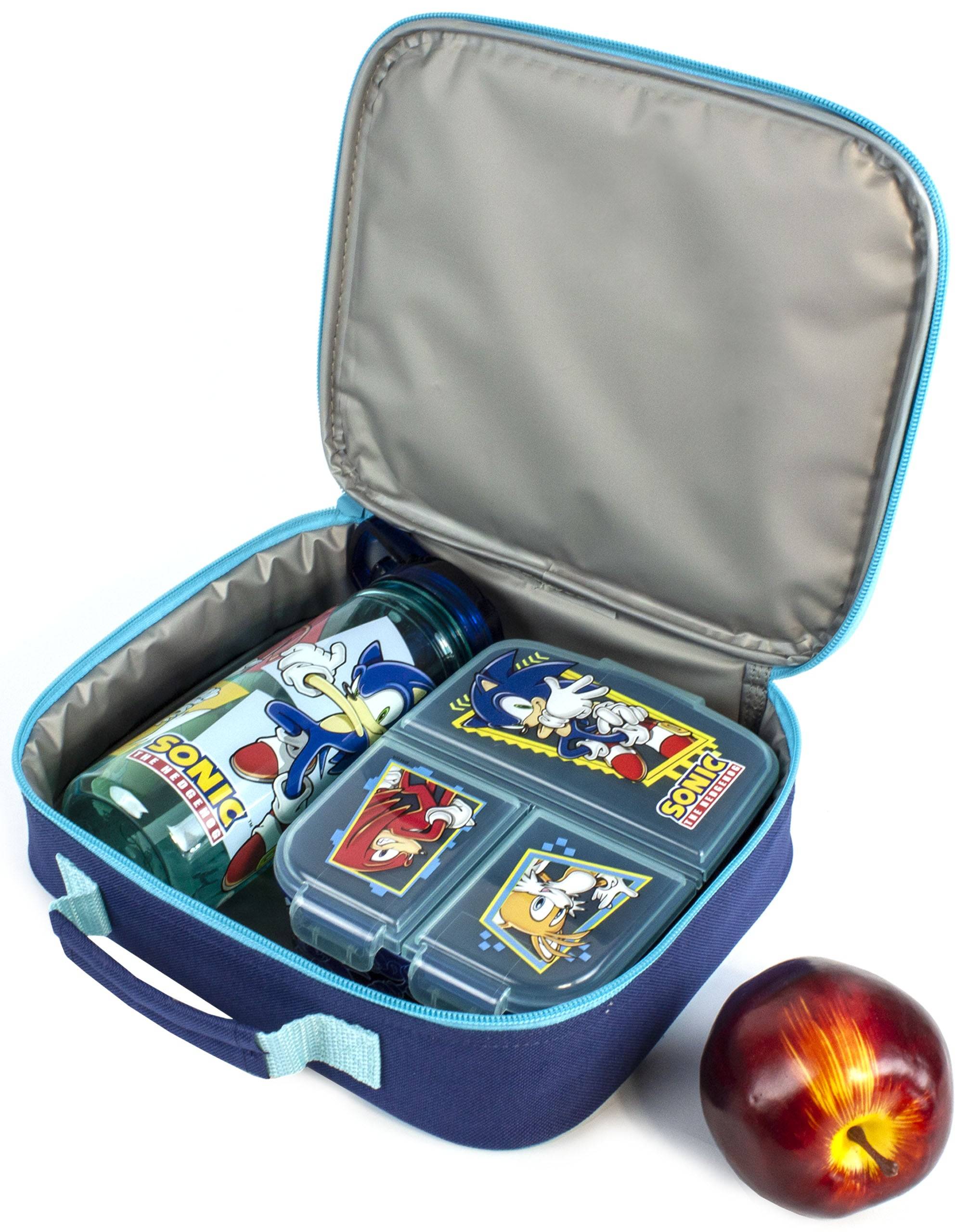 Sonic the Hedgehog Kids Girls Lunch Bag Bottle and Snack Pot - Blue - Image 3