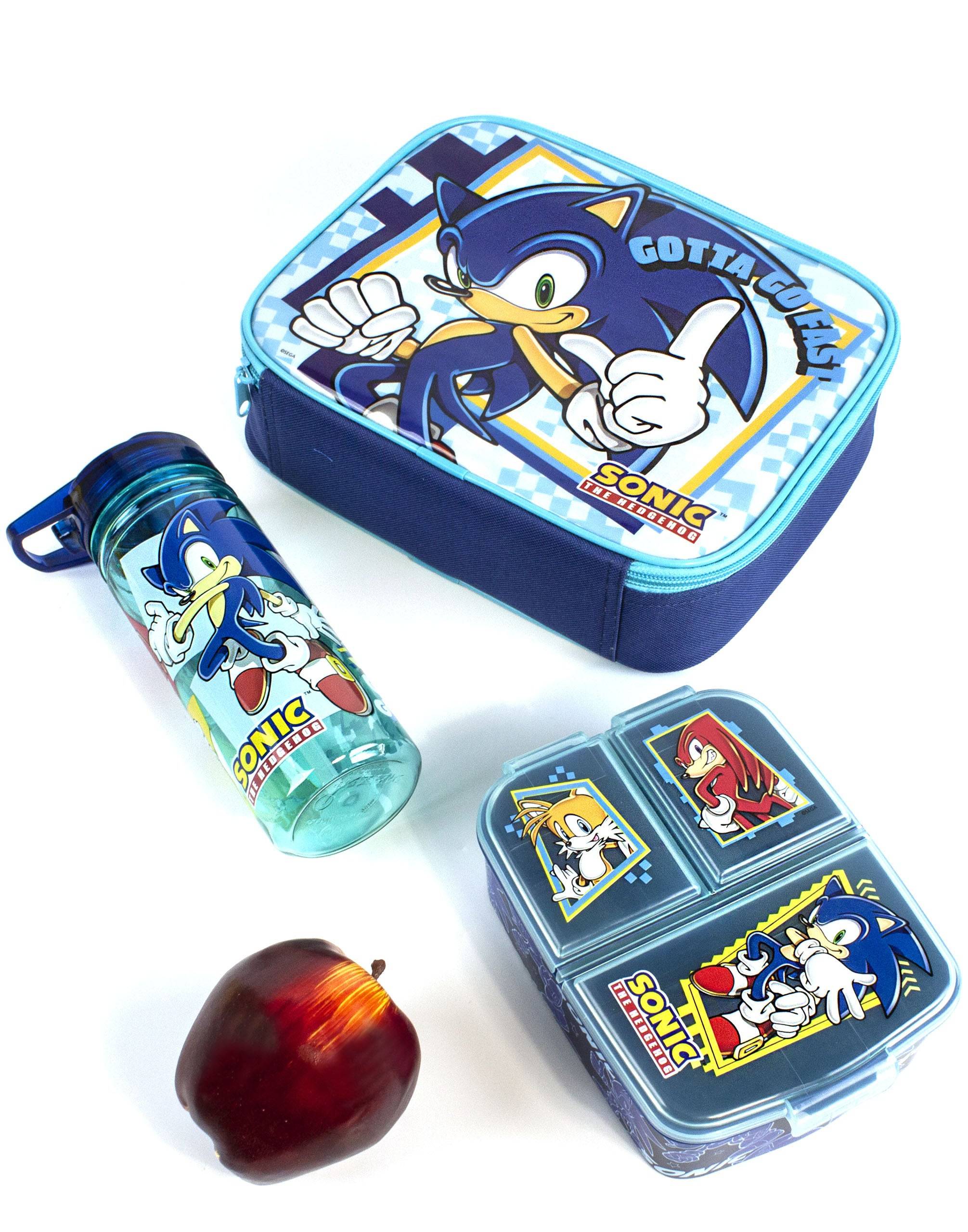 Sonic the Hedgehog Kids Girls Lunch Bag Bottle and Snack Pot - Blue - Image 4