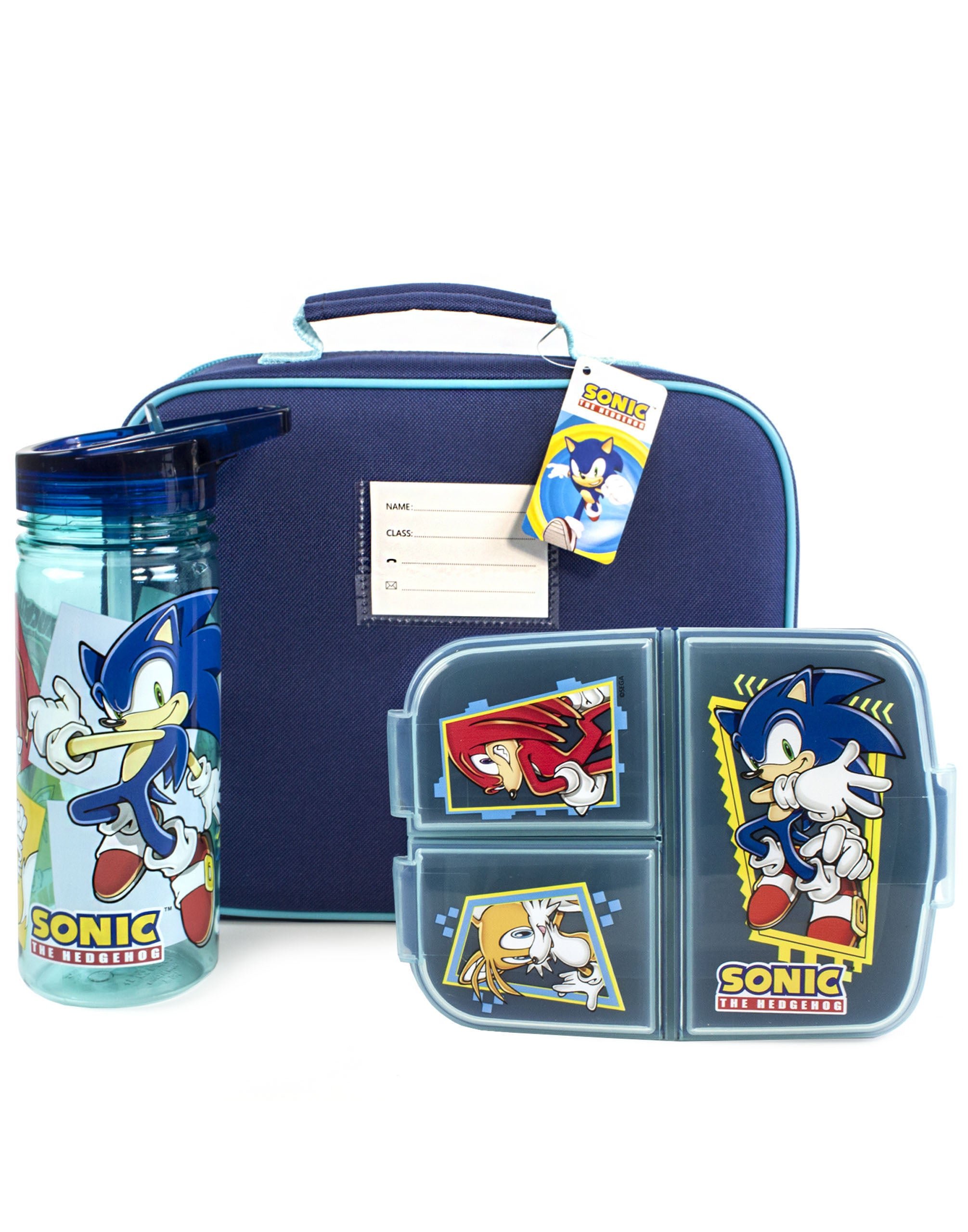 Sonic the Hedgehog Kids Girls Lunch Bag Bottle and Snack Pot - Blue - Image 5