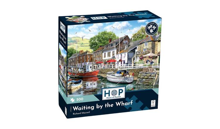 The House of Puzzles Waiting by the Wharf 500 Piece Piece Jigsaw Puzzle