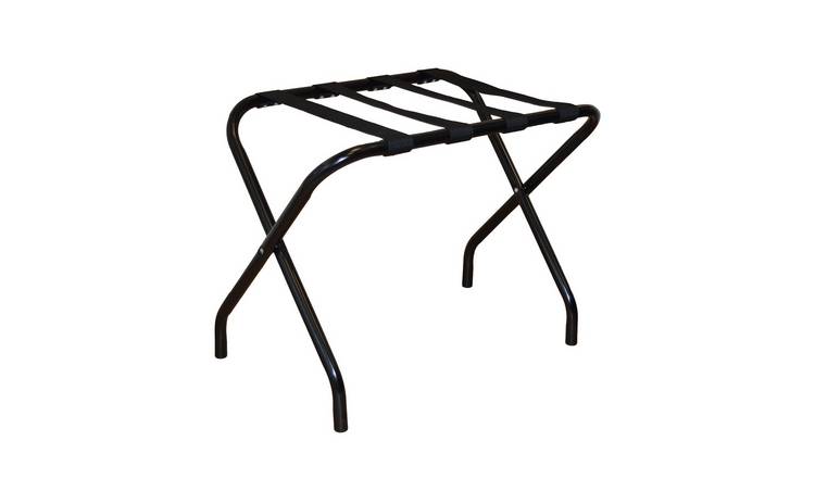 Harbour Housewares Folding Metal Luggage Rack - Black