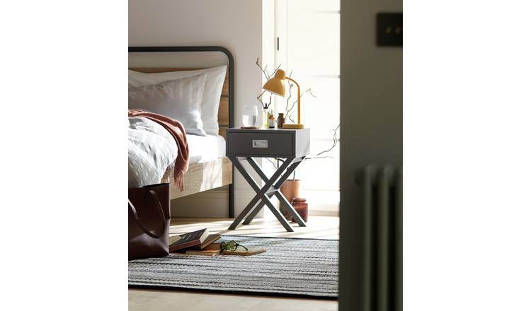 Habitat X Frame Bedside Table - Grey