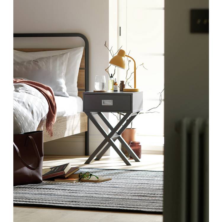 Habitat X Frame Bedside Table - Grey 0