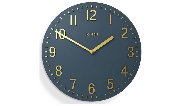 Jones Clocks Theatre Wall Clock - Navy Blue