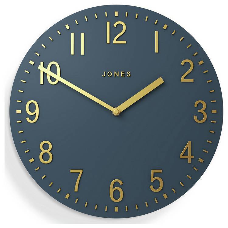 Jones Clocks Theatre Wall Clock - Navy Blue 0