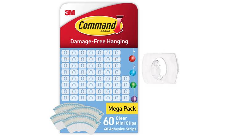 Command Clear Decorating Clips - Pack of 60
