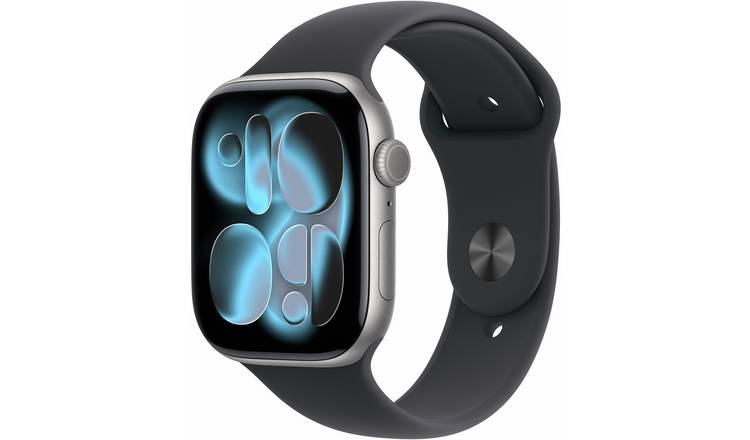 Apple Watch Series 11 GPS 46mm Black Sport Band - S/M
