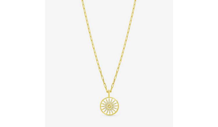 Inicio 14K Gold Plated Celestial Charm Chain Necklace