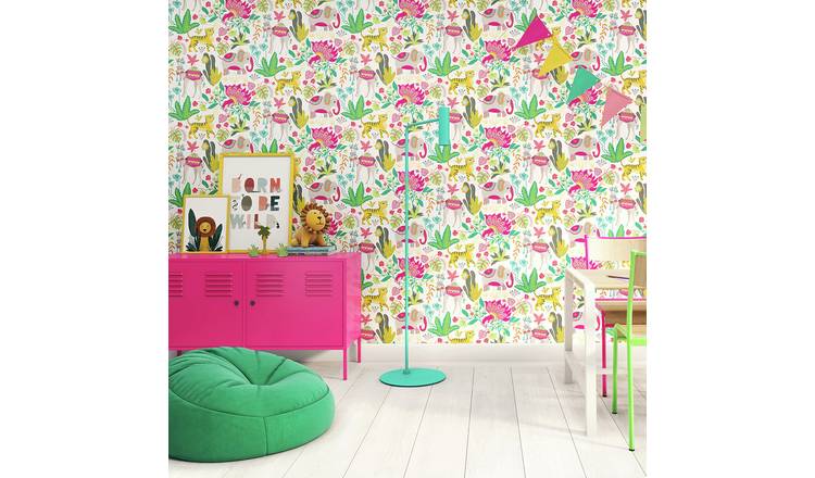 Ohpopsi Samba Safari Fruit Salad Multicolour Wallpaper