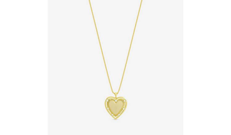 Inicio Gold Plated Heart Charm Pendant Necklace