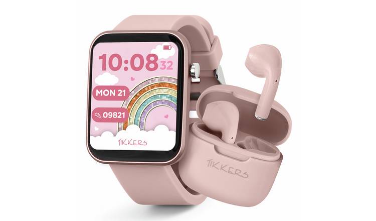 Tikkers Teen Series 13 Pink Smart Watch and Earbud Set